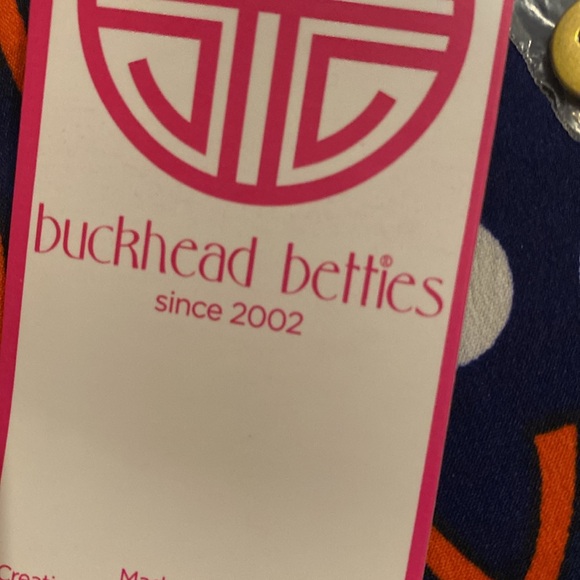 Buckhead Betties Dive Bar Savannah Dress Orange & Navy size s (d) - Picture 5 of 9